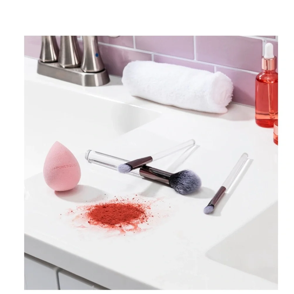 Japonesque Ultimate Blending Brush & Beauty Sponge Set NIB Makeup Tools